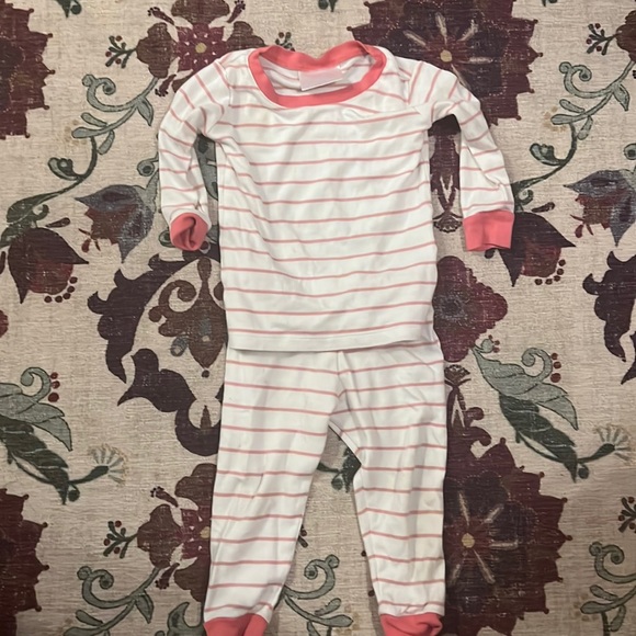 LAKE Other - Lake pink & white striped long/long pajamas VGUC